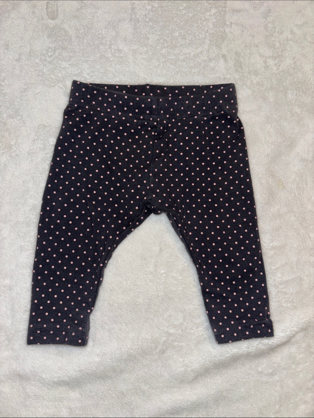 Black Polka Dot Kids Leggings - Pink Dots